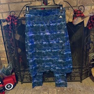 Blue Camouflage Snoga Athletic Skirt/Attached Leggings